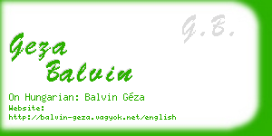 geza balvin business card